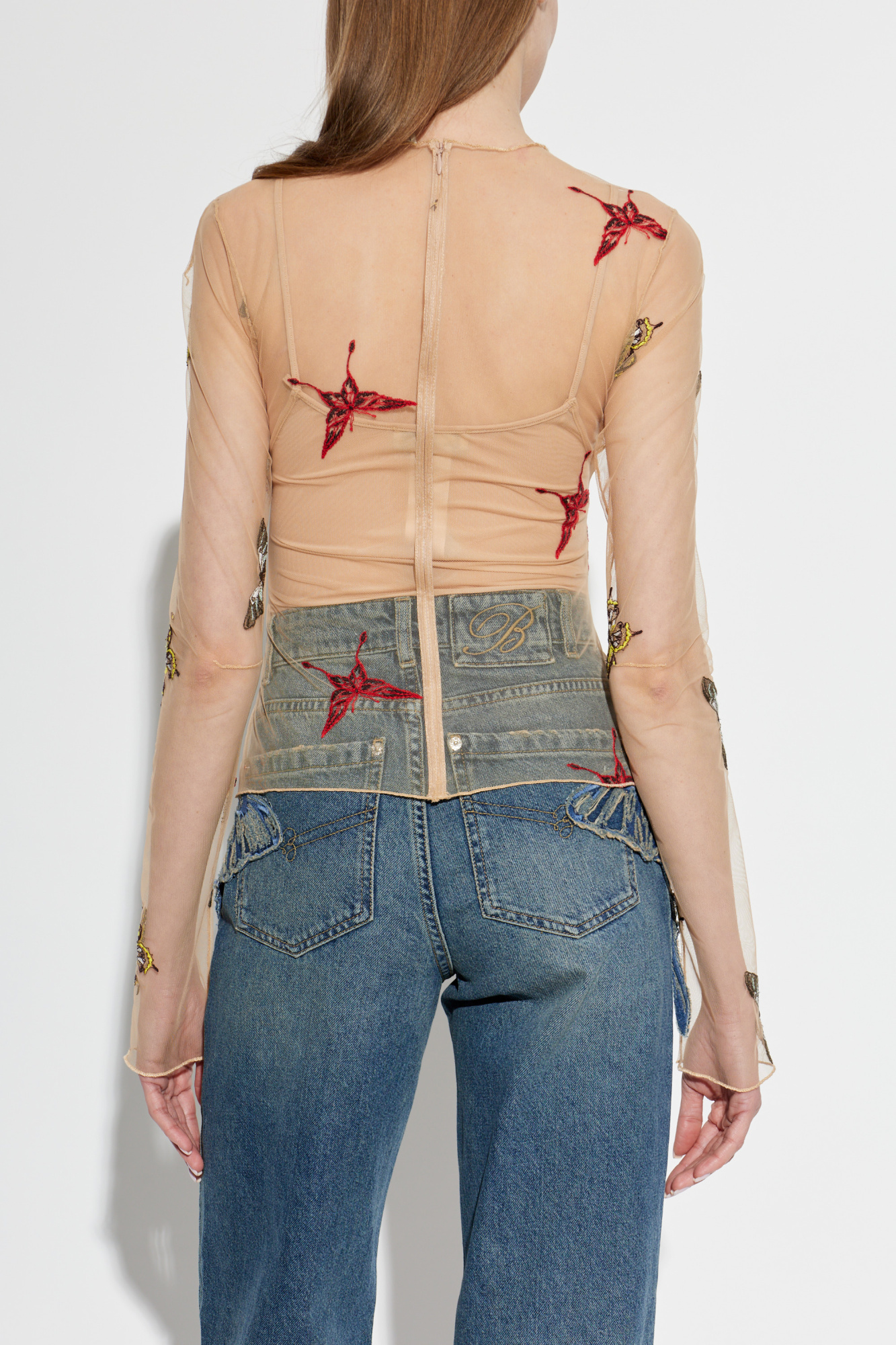 Blumarine Butterfly print tie-up top | Women's | Vitkac